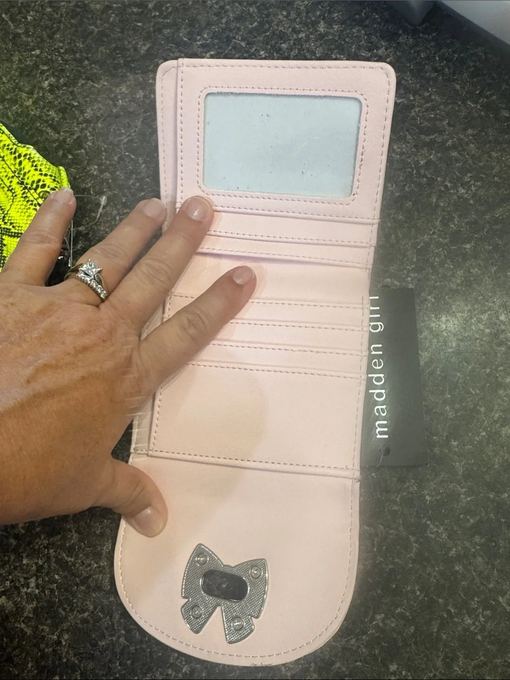 Madden Girl Light Pink Bow Clasp Wristlet,Dakota chain ankle & no brand nwt